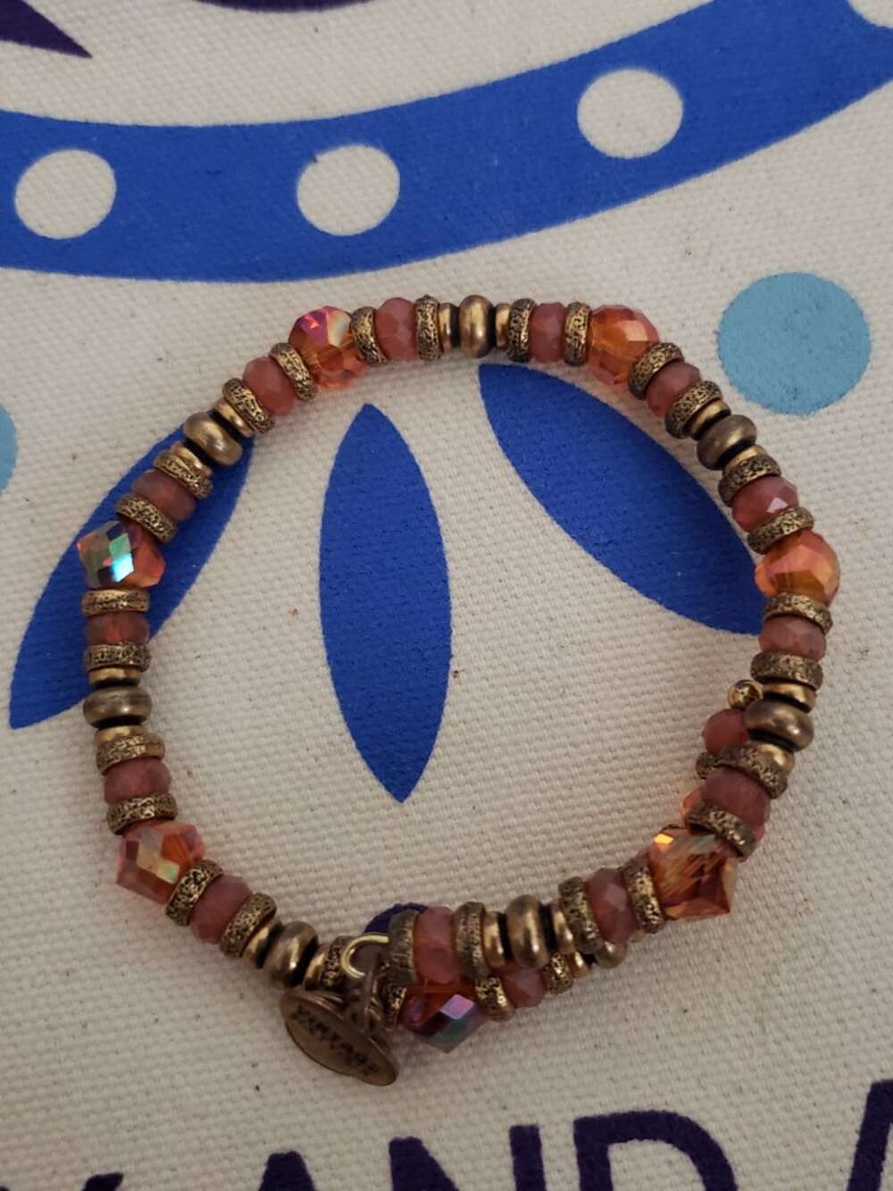 Alex and Ani Swarovski Crystal Beaded Bangle Expandable Bracelet Wrap  #71
